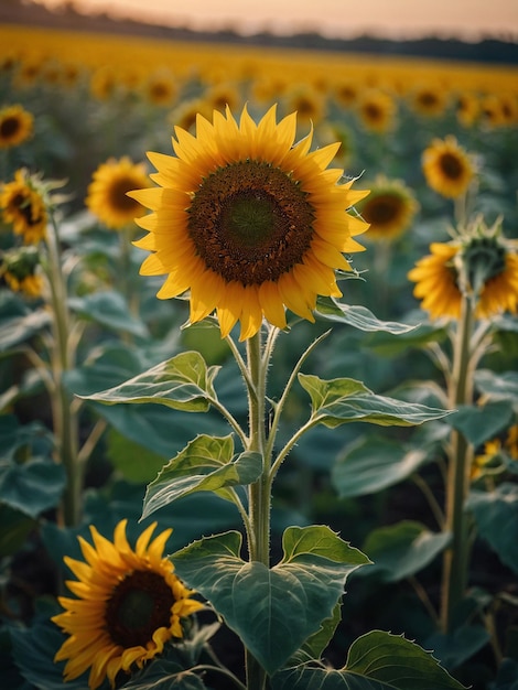 Un champ de tournesols