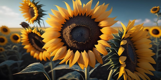 Champ de tournesols