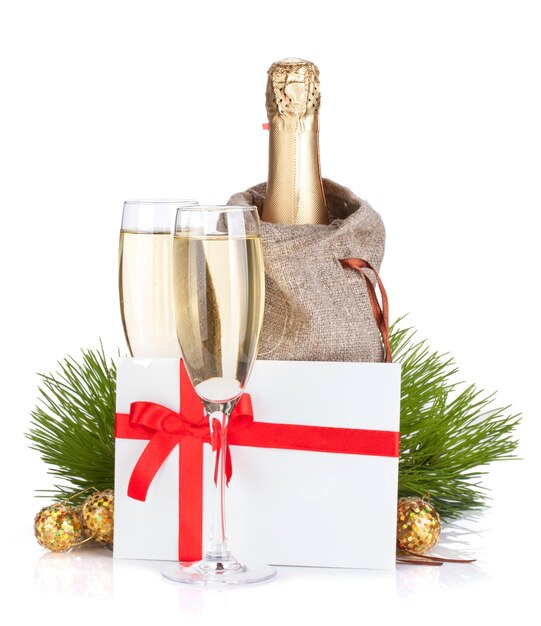 Champagne et lettre cadeau