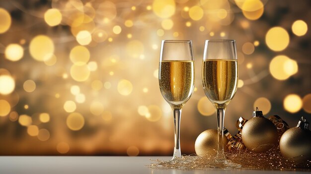Champagne pour Noël et le Nouvel An