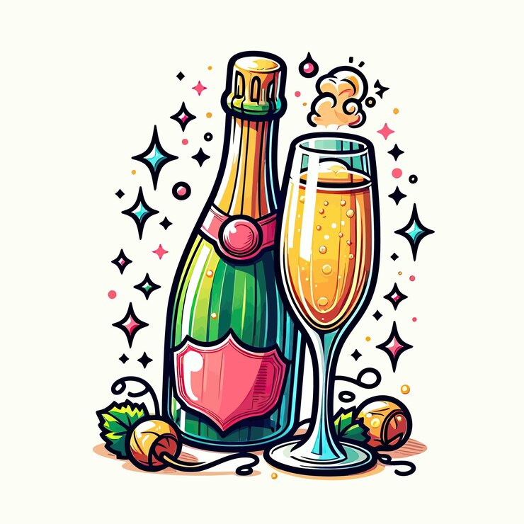 Photo le champagne.