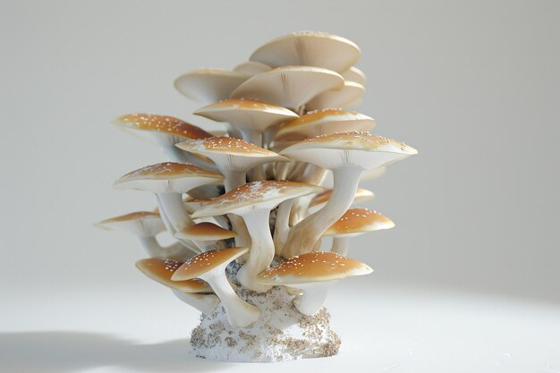 Photo le champignon japonais shimeji pleurotus ostreatus