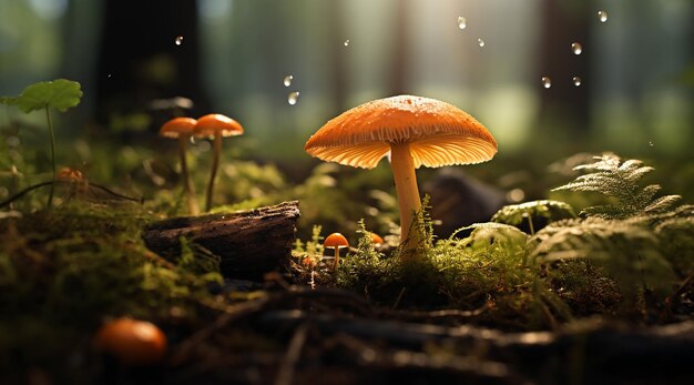 Des champignons dans la forêt