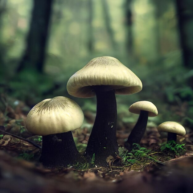 Champignons dans la forêt