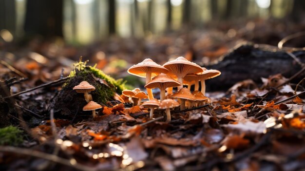 Photo champignons dans la photographie forestière