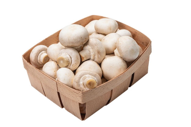 Champignons savoureux isolés sur fond blanc