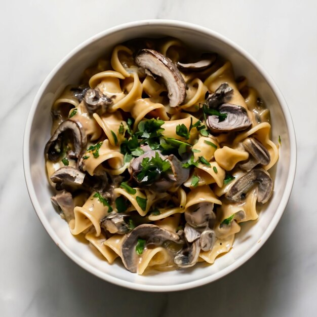 Photo les champignons stroganoff