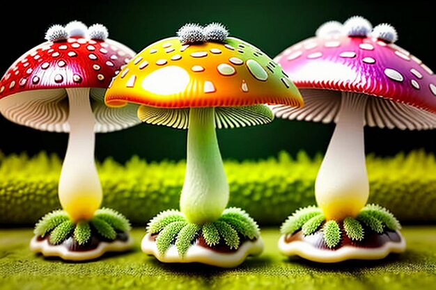 Champignons vénéneux colorés fond d'écran HD photographie ne mangez pas de champignons vénéneux