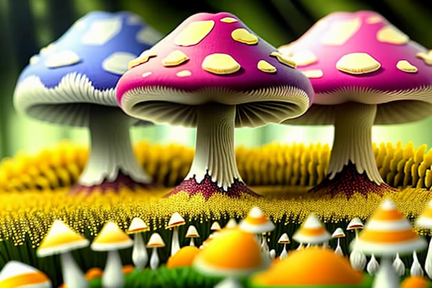 Champignons vénéneux colorés fond d'écran HD photographie ne mangez pas de champignons vénéneux