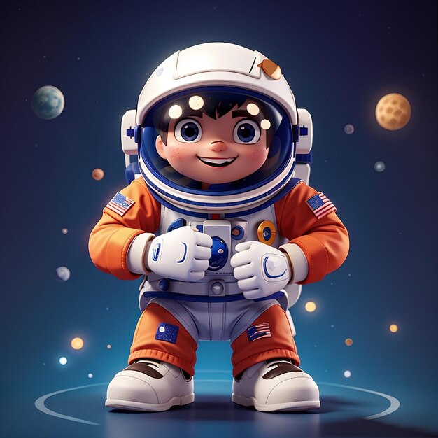 Le champion de boxe spatiale et l'astronaute de dessin animé