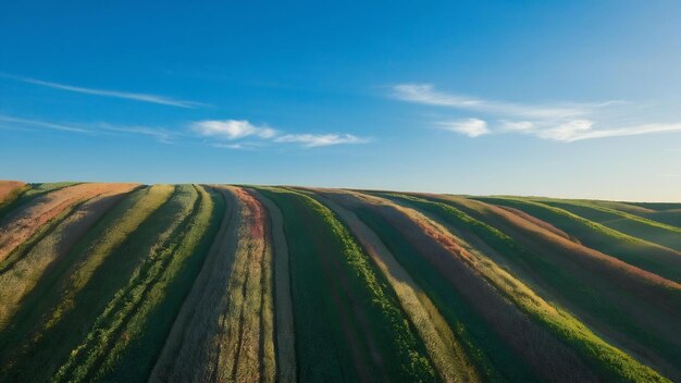 Les champs agricoles en cascade