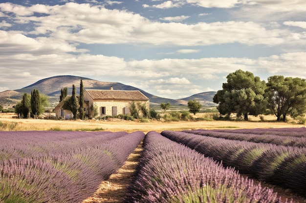 Photo des champs de lavande en provence, en france