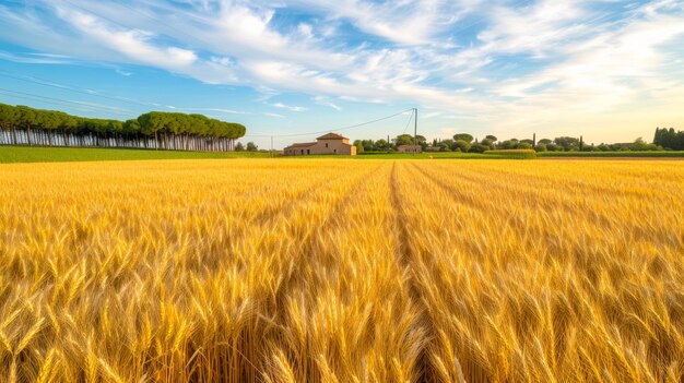 Des champs d'or de blé prêts à la moisson