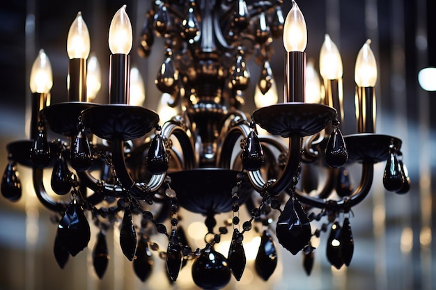 Photo chandelier noir