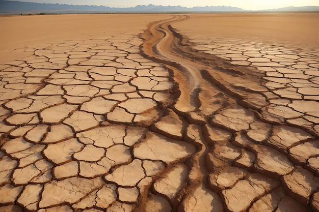 Changement climatique avec sol sec