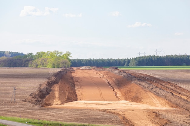 Chantier de construction de routes