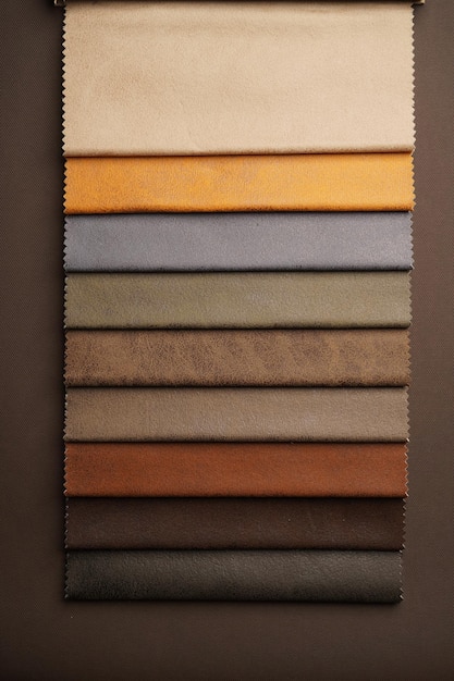 Échantillons de textiles colorés Fond de texture de tissu