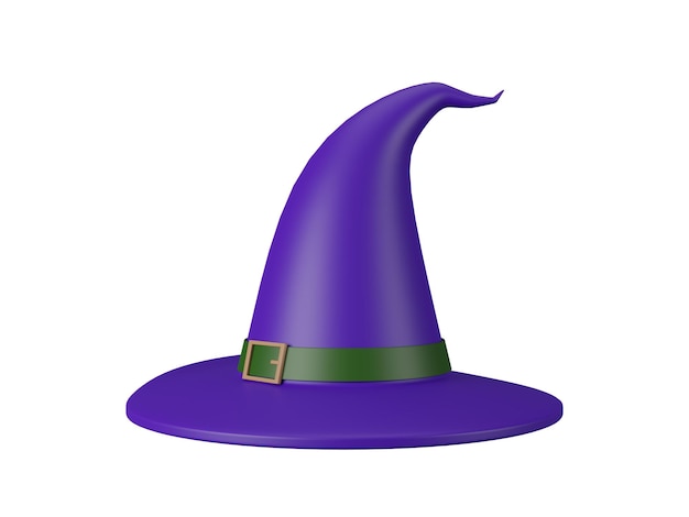 Chapeau d'assistant de personnage d'emoji halloween de dessin animé 3D pour le rendu 3D d'élément de conception graphique