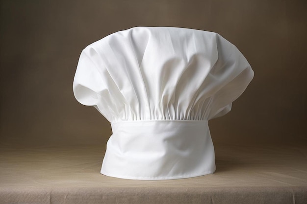 Photo un chapeau de chef blanc est sur une table.