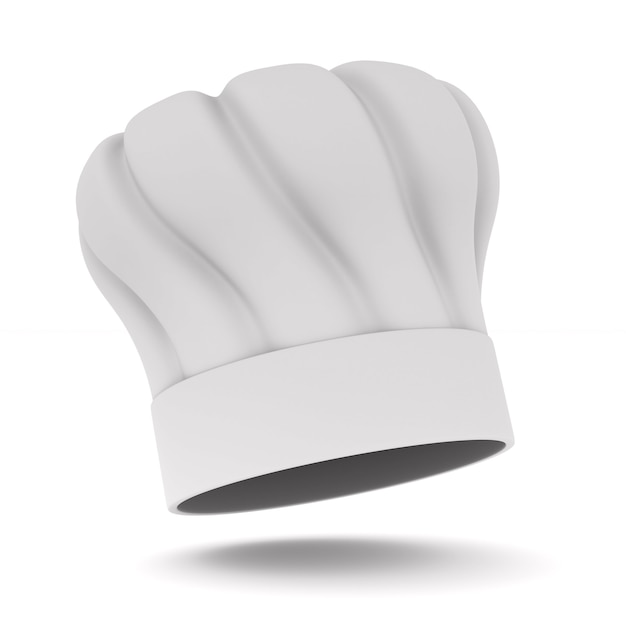Photo chapeau de chef isolé sur blanc illustration 3d