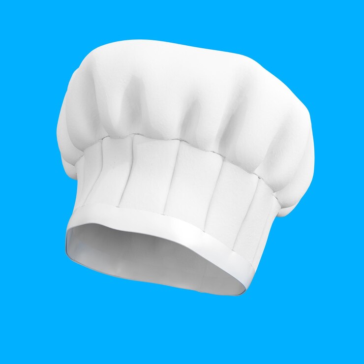 Photo un chapeau de chef professionnel blanc 3d