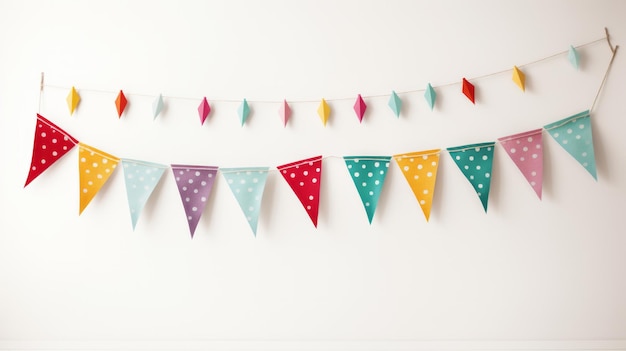 Photo un chapeau coloré pour une fête d'anniversaire sur fond blanc