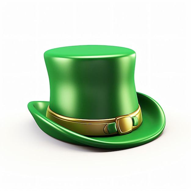 Le chapeau de dessin animé de la Saint-Patrick est isolé par l'IA générative.