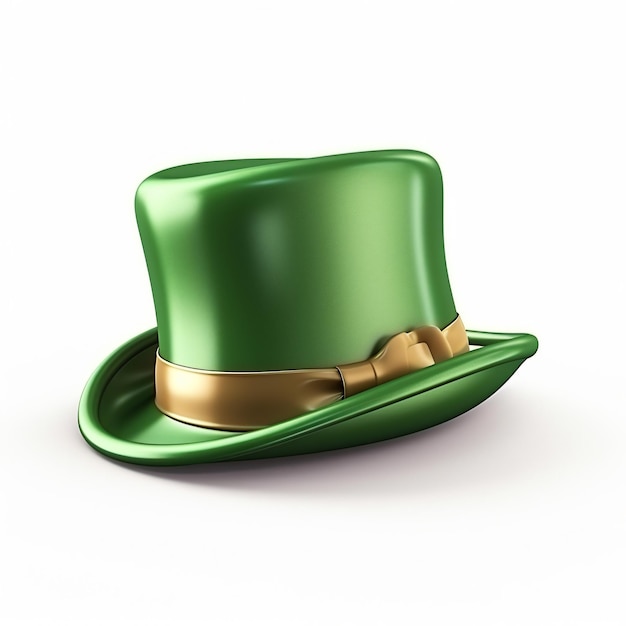 Le chapeau de dessin animé de la Saint-Patrick est isolé par l'IA générative.
