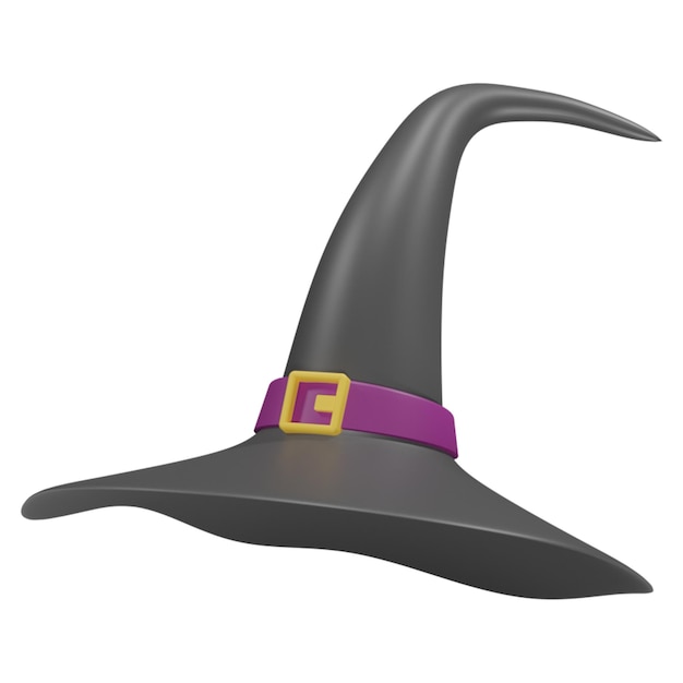 Photo chapeau d'halloween icône 3d