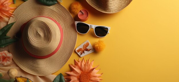 Un chapeau avec des lunettes de soleil et un poisson dessus