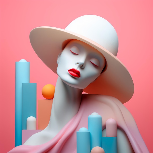 Chapeau de mode Minimalisme Style génératif ai