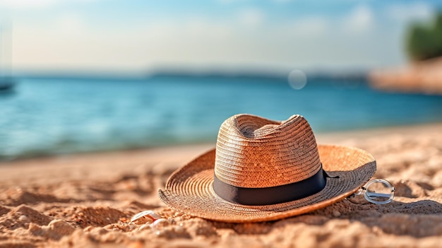 Chapeau de plage par l'IA générative de l'eau