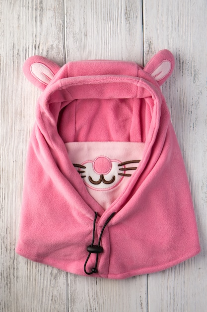 Chapeau pour enfants en forme de lapin rose