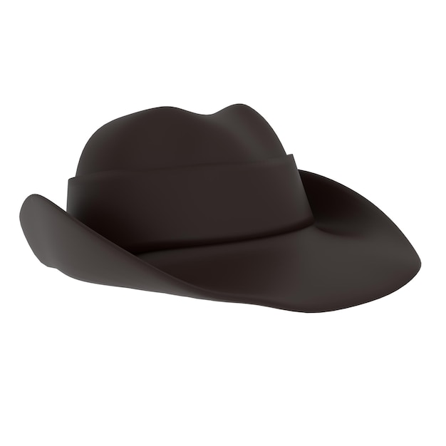 Chapeau de shérif isolé sur fond blanc.