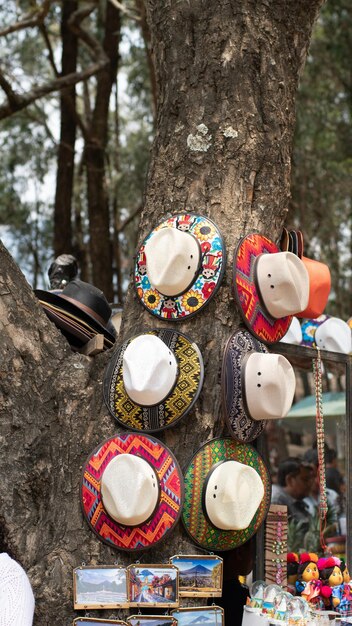 Photo chapeaux artisanaux guatémaltèques faits à la main