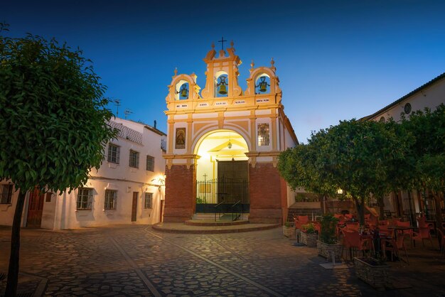 La chapelle de San Juan de Letran la nuit Zahara de la Sierra Andalousie Espagne