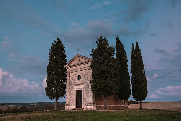 Chapelle Vitaleta en Toscane