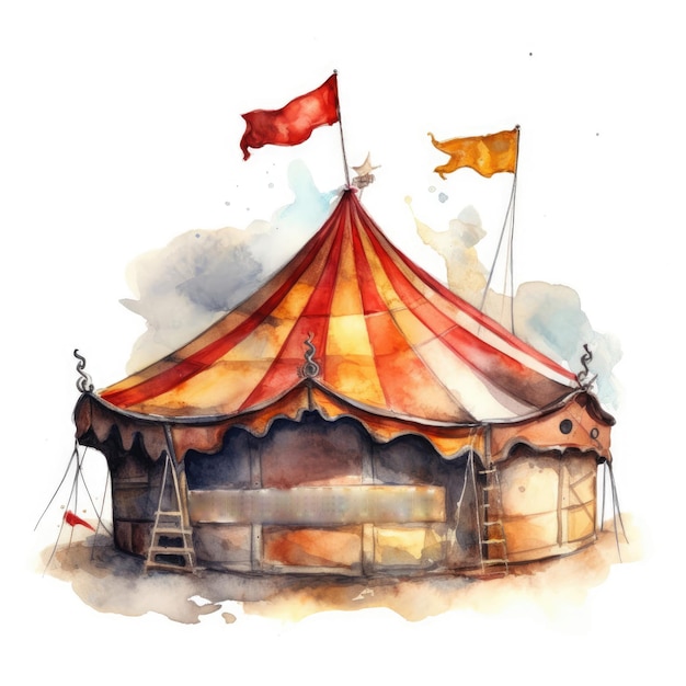 Chapiteau de cirque aquarelle