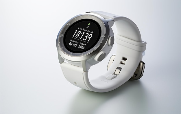 Photo un chargeur de montre intelligente sur un fond blanc