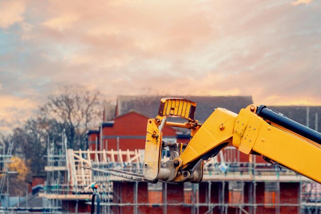 Chariot élévateur sur chantier