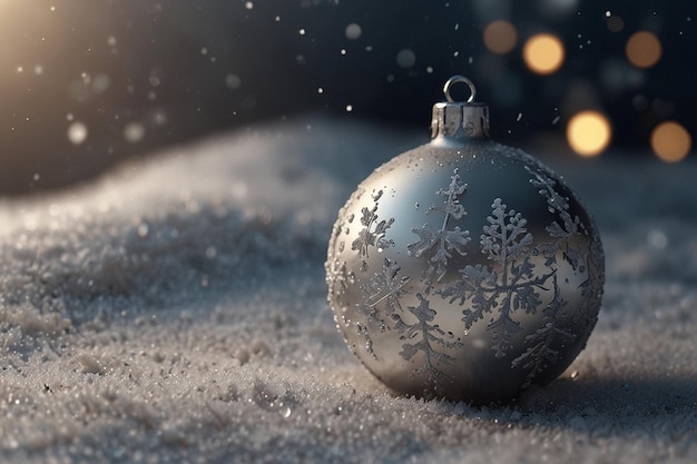 Le charme de Noël des rêves embrassés par la neige en 3D