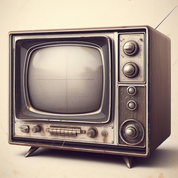 Le charme de la télévision vintage le divertissement nostalgique l'image de la relique