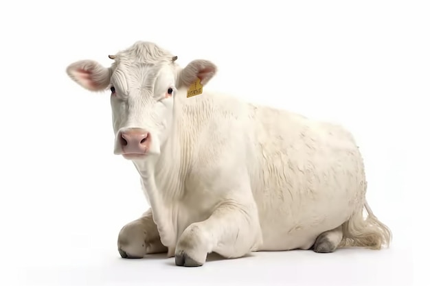 Charolais_Cow_white_islolated_on_white_Background_cutout