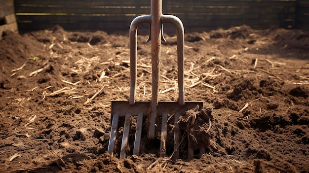 Photo une charrue est utilisée pour labourer un champ.