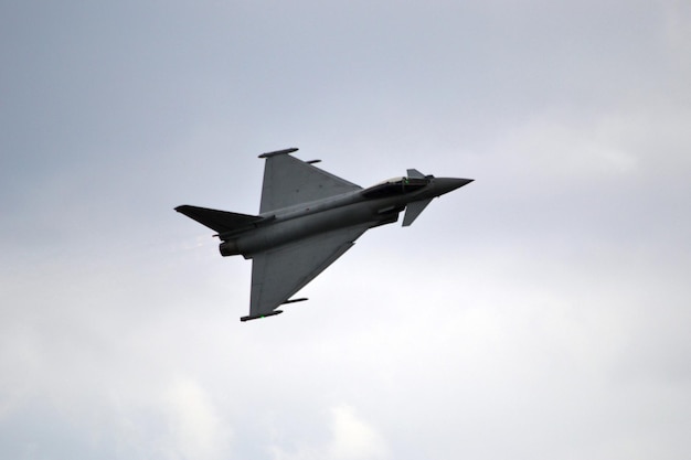 Chasseur à réaction de combat unique volant dans les airs