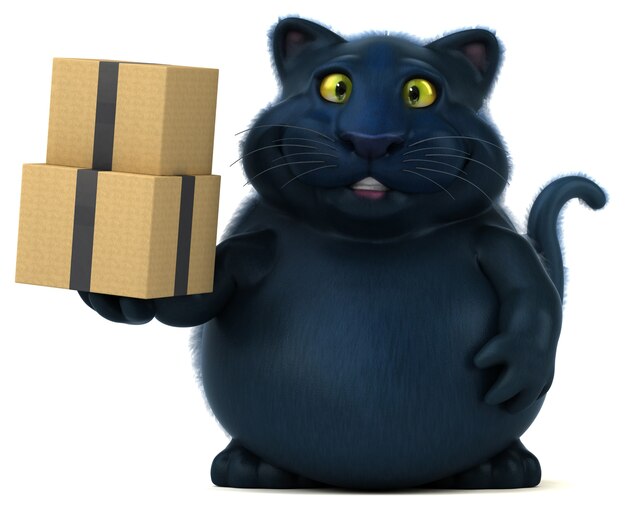 Chat amusant - Illustration 3D