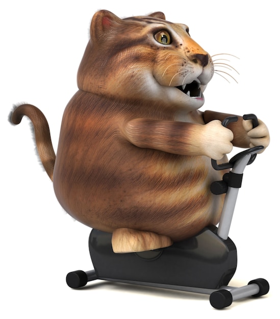 Chat amusant - Illustration 3D