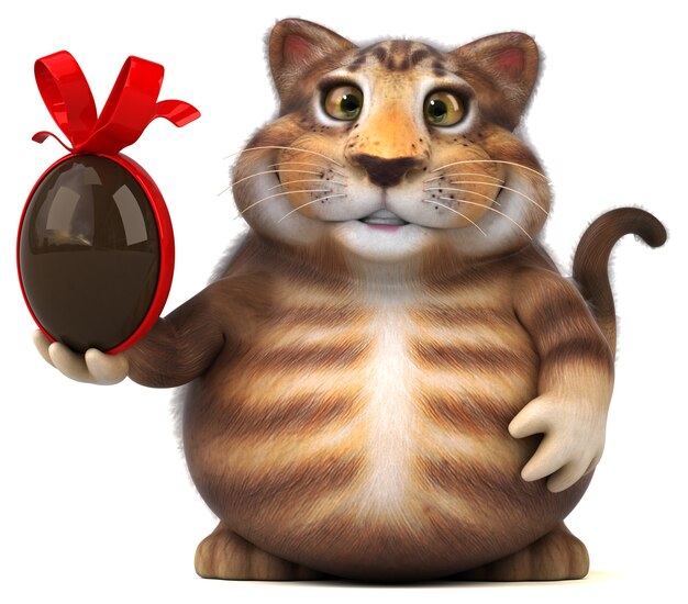 Chat amusant - Illustration 3D