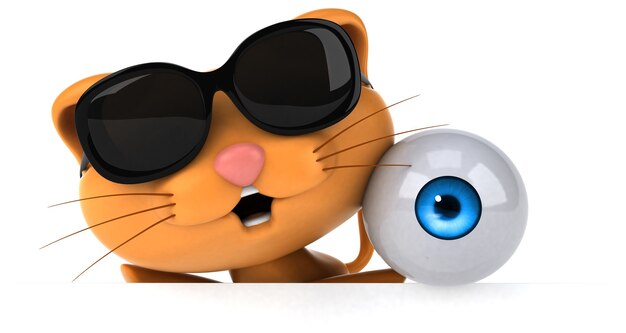 Chat amusant - Illustration 3D