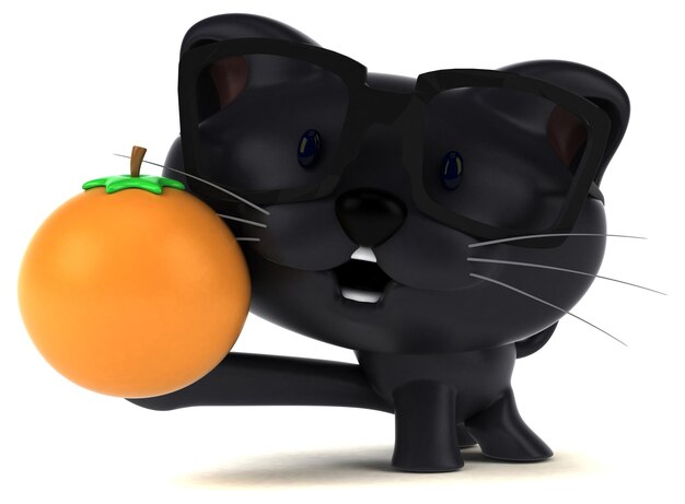 Chat amusant Illustration 3D